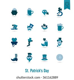 Saint Patricks Day Isolated Icon Set