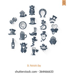 Saint Patricks Day Isolated Icon Set