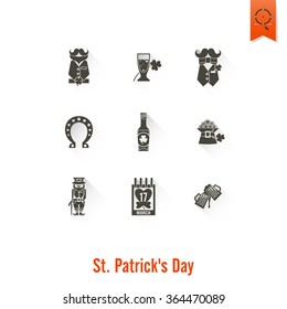 Saint Patricks Day Isolated Icon Set