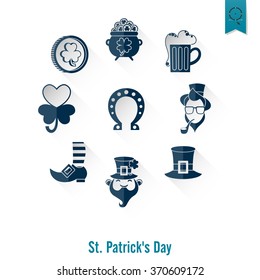 Saint Patricks Day Isolated Icon Set