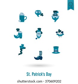Saint Patricks Day Isolated Icon Set