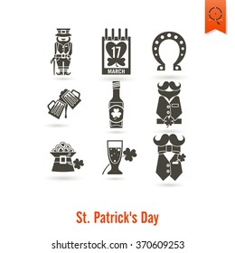 Saint Patricks Day Isolated Icon Set