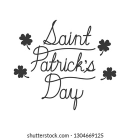 saint patrick`s day label isolated icon