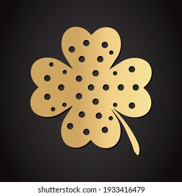 Saint Patricks Day laser cut design. Template for paper or machine cutting with shamrock. Vector illustration.