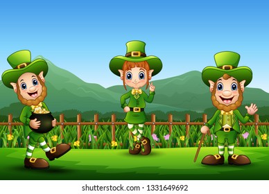 Saint Patrick's Day Leprechaun celebrate on the nature