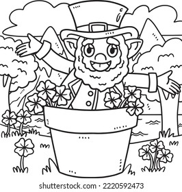 Saint Patricks Day Leprechaun Coloring Page