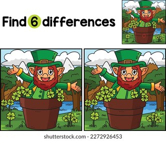Saint Patricks Day Leprechaun Find The Differences