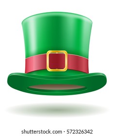 saint patrick's day leprechaun hat stock vector illustration isolated on white background