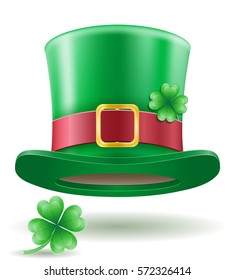 saint patrick's day leprechaun hat stock vector illustration isolated on white background