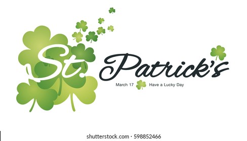 Saint Patrick's Day logo white background