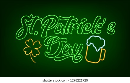 Saint Patrick's Day neon sign