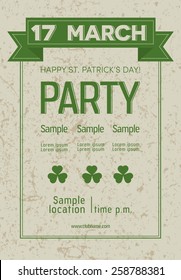 Saint patrick's day old poster