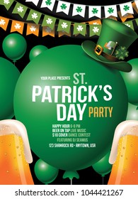 Saint Patrick's Day party background design. EPS10 vector illustration.