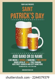 saint Patrick's day party flyer poster social media post design