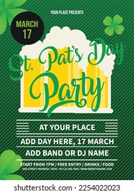 saint Patrick's day party flyer  poster social media post design