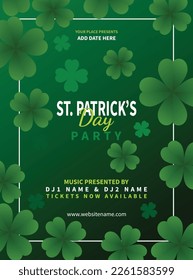 saint Patrick's day party poster flyer social media post design
