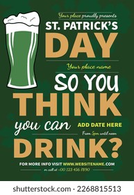 Poster-Flyer für Social Media-Post-Design des heiligen Patrick's Day