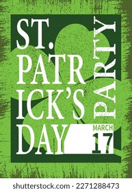 saint Patrick's day party poster flyer social media post design