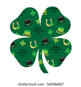 saint patrick's day pattern on shamrock