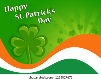 Saint Patrick's day poster background. Vector illustration.
