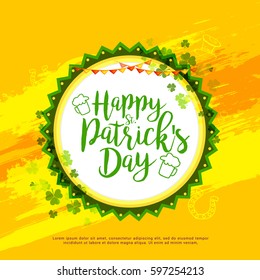 Saint Patricks Day Poster Or Banner Background.