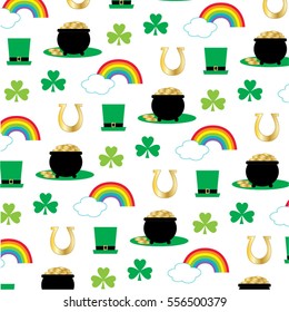 saint patrick's day rainbow background pattern