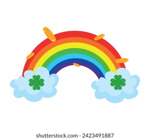 saint patricks day rainbow illustration