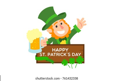saint patrick's day related vector illustration