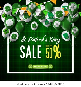 Saint Patrick's Day Sale background.