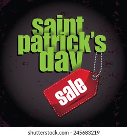 Saint Patrick's Day sale with layered type EPS 10 vector royalty free stock illustration