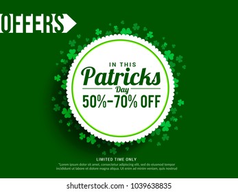 
Saint Patricks Day Sale Poster For Sale Banner Background