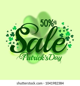 Saint Patricks Day Sale Poster Or Banner Background.
