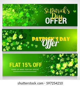 Saint Patricks Day Sale Poster For Sale Banner Template.