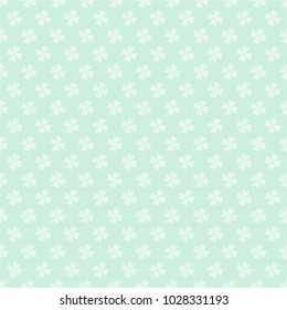 Saint Patricks Day seamless pattern with clover shamrock Vector cartoon colorful spring background