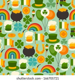 Saint Patrick's Day seamless pattern.