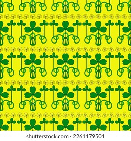 SAINT PATRICK'S DAY seamless pattern with clover