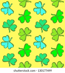 Saint Patrick's day seamless trefoil texture