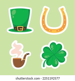 saint patricks day set icons