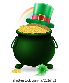 saint patrick's day set icons stock vector illustration isolated on white background