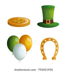 saint patricks day set icons