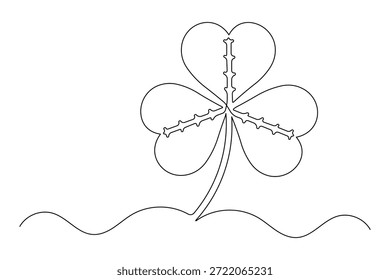 Saint patricks day shamrock einzeilige art minimal style illustration
