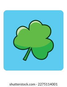 Saint Patrick's Day shiny green clover ornament