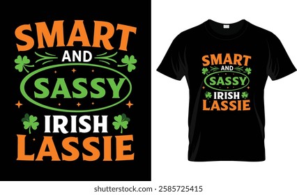 Saint Patrick's Day Smart Sassy Irish Lassie Women Tank Top T-shirt