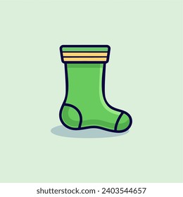 saint patricks day stripe sock icon vector
