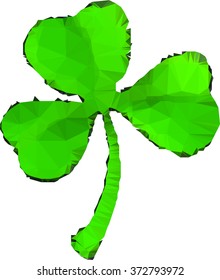 Saint Patrick's Day symbol: a vector polygonal shamrock