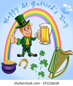 Saint Patrick's Day symbols vector set