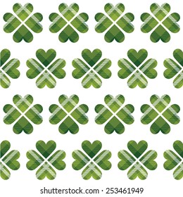Saint Patrick's Day tartan seamless pattern