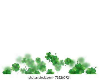 Saint Patricks day template with scattered clover leaves or shamrocks. And also includes EPS 10 vector