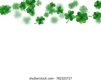 Saint Patricks day template with scattered clover leaves or shamrocks. And also includes EPS 10 vector
