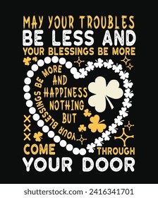 Saint patrick's day t-shirt design vector for men, women, girls, mom, mommy, dad, papa, boys